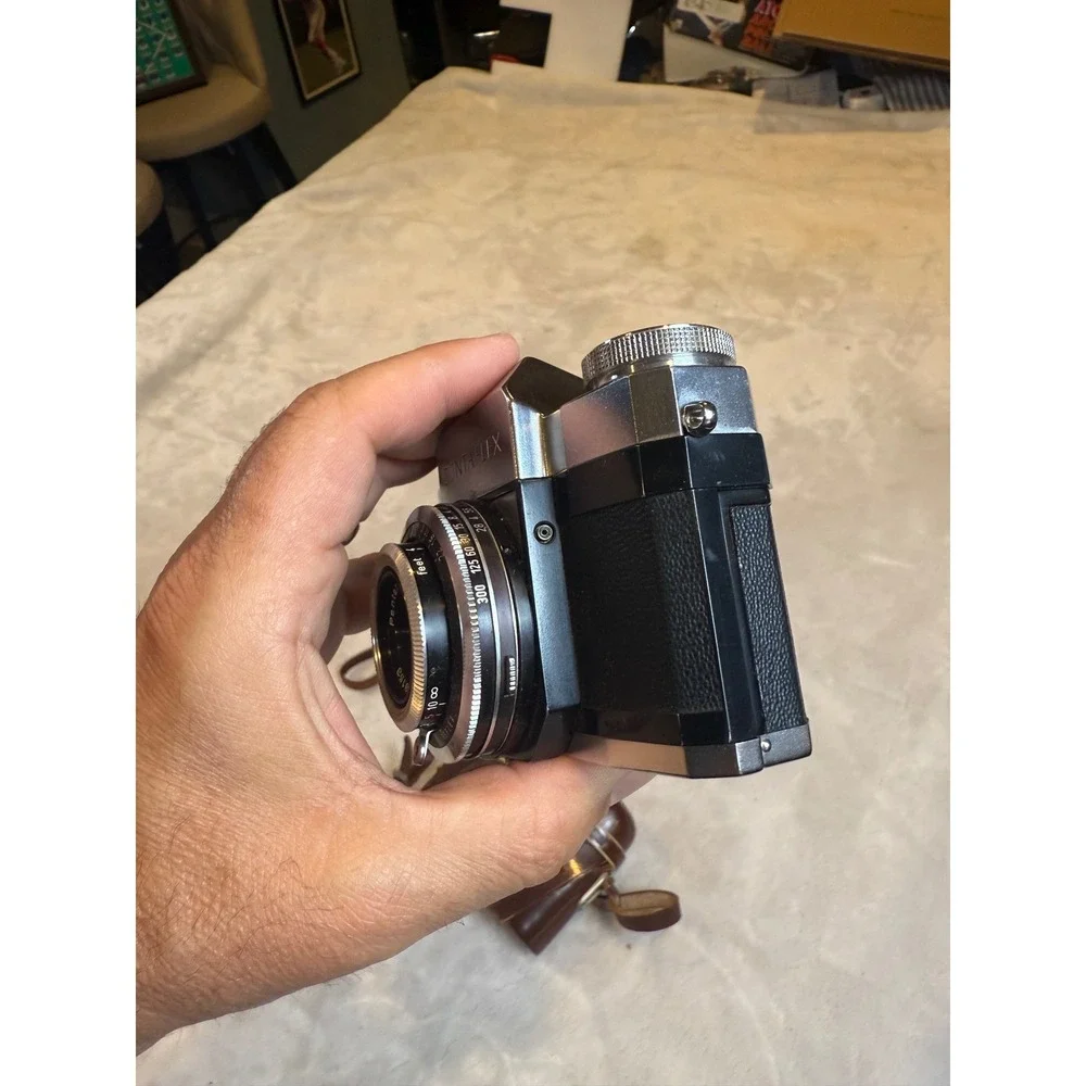 Zeiss Ikon Contaflex 35mm SLR Camera Pantar 45mm f2.8 Lens with Leather Case